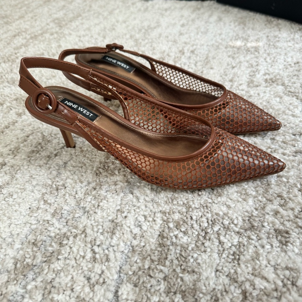 Nine West Alots Brown Heels